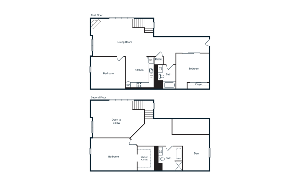 C10L - 3 bedroom floorplan layout with 2 bathrooms and 1858 square feet