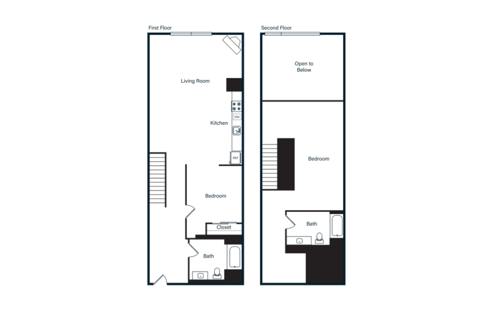 C6L - 3 bedroom floorplan layout with 2 bathrooms and 1236 - 1331 square feet